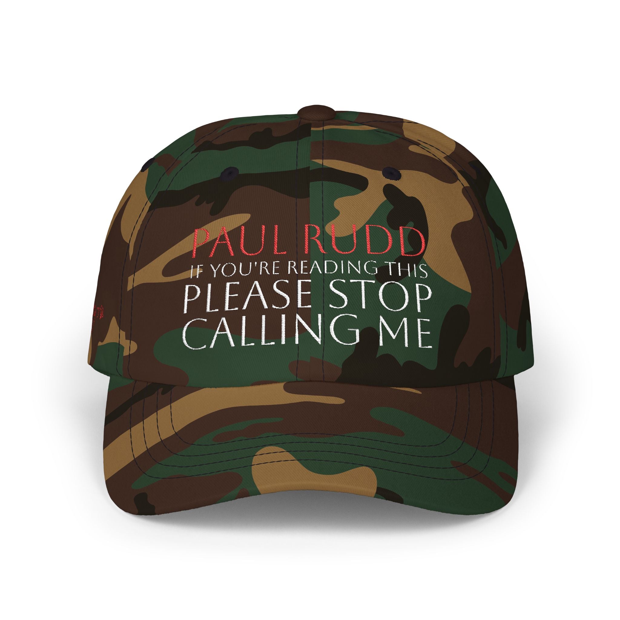 Dad Cap — "Paul Rudd, If You’re Reading This Please Stop Calling Me" Embroidered Baseball Hat